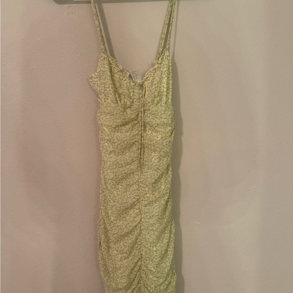 Forever 21 Yellow Floral Midi Dress